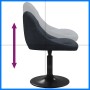 Sillas de comedor giratorias 4 unidades terciopelo gris oscuro