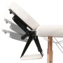 Klappbare Massageliege mit 3 Zonen, Struktur aus cremefarbenem Holz von vidaXL, Massageliegen - Ref: Foro24-110082, Preis: 16...