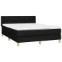 Cama box spring con colchón tela negro 140x190 cm de vidaXL, Camas y somieres - Ref: Foro24-3130507, Precio: 449,72 €, Descue...