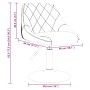 Sillas de comedor giratorias 4 unidades terciopelo gris oscuro