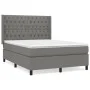 Box spring bed with dark gray fabric mattress 140x190 cm by vidaXL, Beds and slatted bases - Ref: Foro24-3131666, Price: 552,...