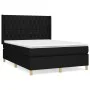 Cama box spring con colchón tela negro 140x190 cm de vidaXL, Camas y somieres - Ref: Foro24-3132227, Precio: 492,16 €, Descue...