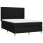 Box spring bed with black fabric mattress 140x190 cm by vidaXL, Beds and slatted bases - Ref: Foro24-3132227, Price: 492,22 €...