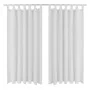 Micro-satin curtains with loops 2 units white 140x225 cm by vidaXL, Curtains and curtains - Ref: Foro24-130360, Price: 31,42 ...