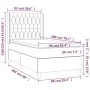 Box spring bed with cream fabric mattress 90x200 cm by vidaXL, Beds and slatted bases - Ref: Foro24-3132206, Price: 344,69 €,...
