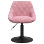Sillas de comedor giratorias 4 unidades de terciopelo rosa