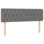 Box spring bed mattress and LED lights dark gray fabric 140x200 cm by vidaXL, Beds and slatted bases - Ref: Foro24-3133398, P...