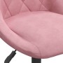 Sillas de comedor giratorias 4 unidades de terciopelo rosa