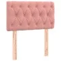 Box spring bed with mattress and LED pink velvet 80x200 cm by vidaXL, Beds and slatted bases - Ref: Foro24-3134554, Price: 30...