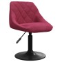 Sillas de comedor giratorias 4 unidades terciopelo rojo tinto