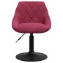 Sillas de comedor giratorias 4 unidades terciopelo rojo tinto