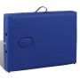 Klappbare Massageliege 2 Zonen, blaue Holzstruktur von vidaXL, Massageliegen - Ref: Foro24-110075, Preis: 179,49 €, Rabatt: %