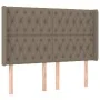 Box spring bed with mattress and LED lights taupe gray fabric 140x200 cm by vidaXL, Beds and slatted bases - Ref: Foro24-3138...