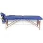 Folding massage table 2 zones blue wooden structure by vidaXL, massage tables - Ref: Foro24-110075, Price: 165,66 €, Discount: %