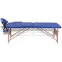 Klappbare Massageliege 2 Zonen, blaue Holzstruktur von vidaXL, Massageliegen - Ref: Foro24-110075, Preis: 179,49 €, Rabatt: %