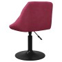 Sillas de comedor giratorias 4 unidades terciopelo rojo tinto