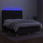 Cama box spring colchón y luces LED tela negro 140x200 cm de vidaXL, Camas y somieres - Ref: Foro24-3139119, Precio: 532,94 €...