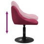 Sillas de comedor giratorias 4 unidades terciopelo rojo tinto