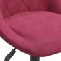 Sillas de comedor giratorias 4 unidades terciopelo rojo tinto