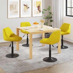 Sillas de comedor giratorias 4 uds terciopelo amarillo mostaza