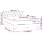 Box spring bed with taupe gray fabric mattress 140x200 cm by vidaXL, Beds and slatted bases - Ref: Foro24-3140861, Price: 450...