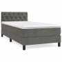 Box spring bed with dark gray velvet mattress 80x200 cm by vidaXL, Beds and slatted bases - Ref: Foro24-3141450, Price: 288,1...