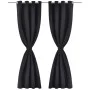 2 dunkle schwarze Vorhänge mit Metallösen, Verdunklung 135 x 245 cm. von vidaXL, Vorhänge und Gardinen - Ref: Foro24-130369, ...