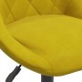 Sillas de comedor giratorias 4 uds terciopelo amarillo mostaza