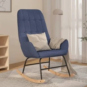 Schaukelstuhl aus blauem Stoff von vidaXL, Schaukelstühle - Ref: Foro24-341257, Preis: 127,24 €, Rabatt: %