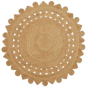 Alfombra Marrón Ø 240 cm yute