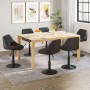 Silla de comedor giratoria 6 uds terciopelo negro