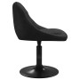 Silla de comedor giratoria 6 uds terciopelo negro