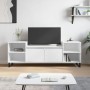 Sperrholz TV-Möbel weiß 160x35x55 cm von vidaXL, TV-Möbel - Ref: Foro24-831348, Preis: 82,49 €, Rabatt: %