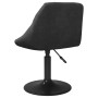 Silla de comedor giratoria 6 uds terciopelo negro