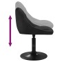 Silla de comedor giratoria 6 uds terciopelo negro