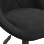 Silla de comedor giratoria 6 uds terciopelo negro