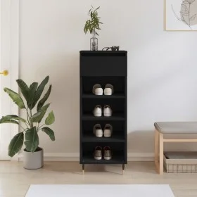 Mueble zapatero madera contrachapada negro 40x36x105 cm de vidaXL, Zapateros y organizadores de calzado - Ref: Foro24-831453,...
