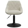 Silla de comedor giratoria 6 uds terciopelo crema
