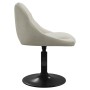 Silla de comedor giratoria 6 uds terciopelo crema