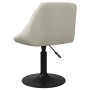 Silla de comedor giratoria 6 uds terciopelo crema