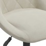 Silla de comedor giratoria 6 uds terciopelo crema