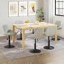 Silla de comedor giratoria 6 uds terciopelo gris claro