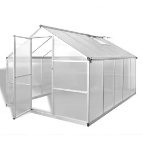 Verstärktes Aluminium-Gewächshaus mit Grundstruktur 7,55 m² von vidaXL, Gewächshäuser - Ref: Foro24-41319, Preis: 702,94 €, R...