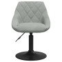 Silla de comedor giratoria 6 uds terciopelo gris claro