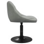 Silla de comedor giratoria 6 uds terciopelo gris claro