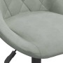 Silla de comedor giratoria 6 uds terciopelo gris claro