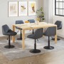 Sillas de comedor giratorias 6 unidades terciopelo gris oscuro
