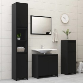 Juego de muebles de baño 4 pzas madera de ingeniería negro de vidaXL, Muebles de baño - Ref: Foro24-3056890, Precio: 187,10 €...
