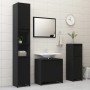 4-teiliges Badezimmermöbel-Set aus Holzwerkstoff schwarz von vidaXL, Badezimmermöbel - Ref: Foro24-3056890, Preis: 187,10 €, ...