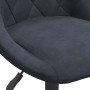 Sillas de comedor giratorias 6 unidades terciopelo gris oscuro